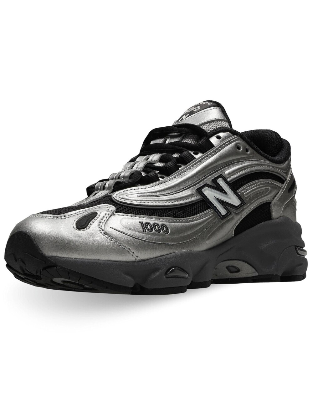 New Balance Men's 1000 Trainers, Silver Black, 7.5